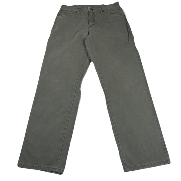 Dickies Other - Dickies Pants Mens‎ 32x32 Green Relaxed Fit Carpenter Canvas Durable Workwear